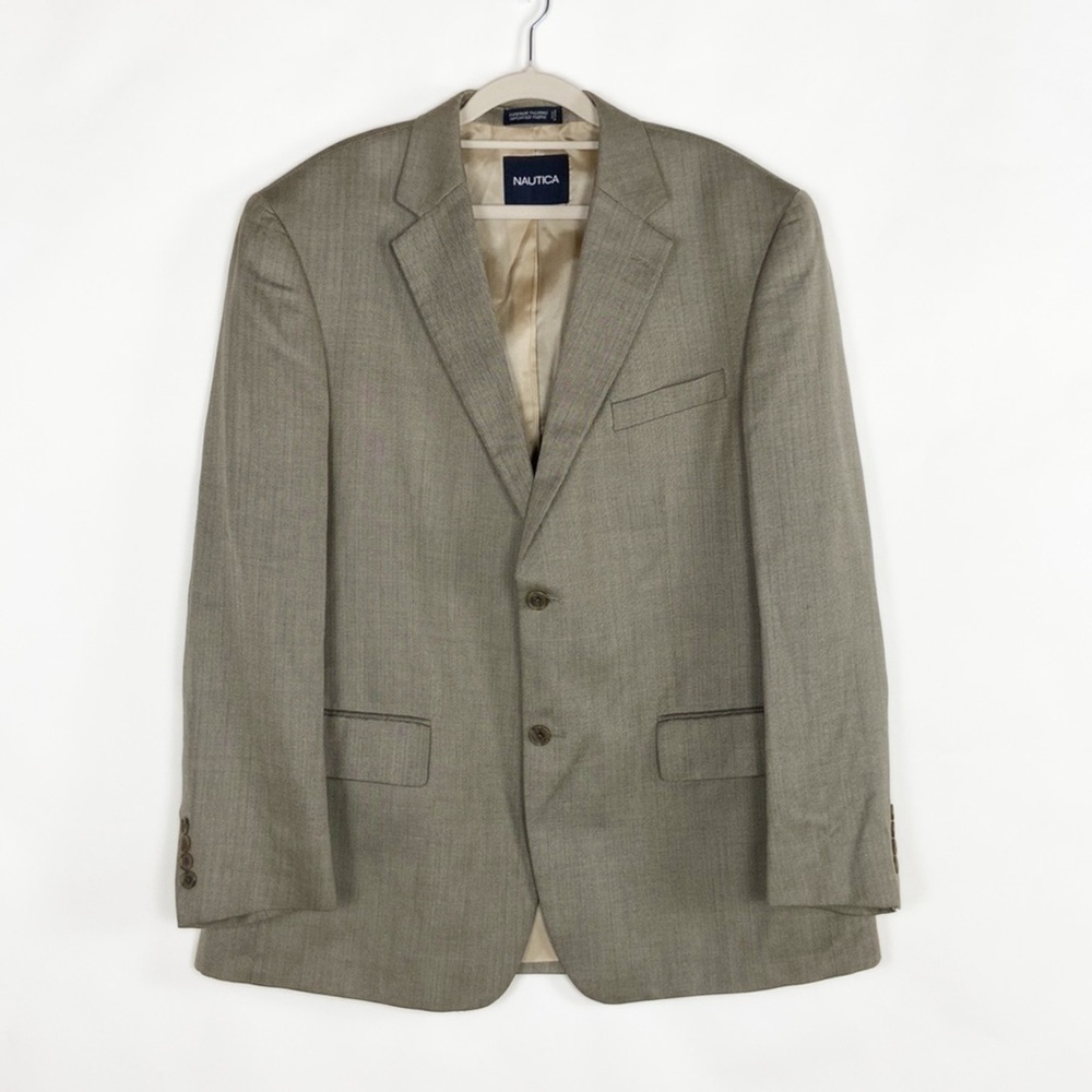 Nautica Silk Wool Linen Blend 44R Business Suit Blazer Sport Coat Sport Jacket